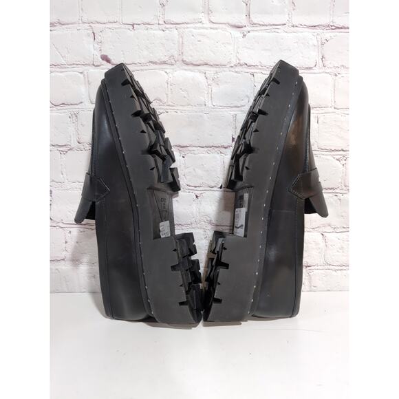 Schutz Christie Studs Chunky Lug Soles Black Leather Penny Loafer Sz 9.5 $168 - Picture 4 of 13
